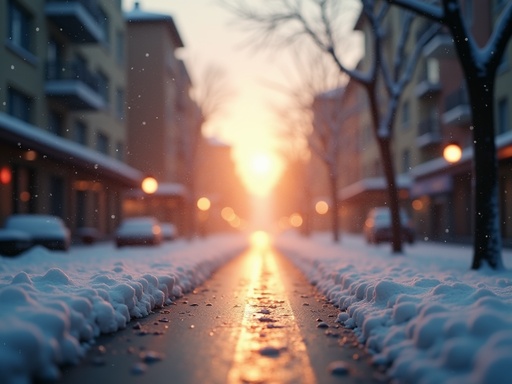 Winter Street - 무료 다운로드 가능한 Natural Landscape