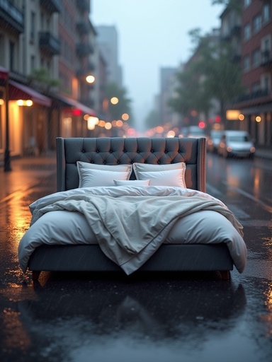 Rainy urban street - 무료 다운로드 가능한 Urban landscape